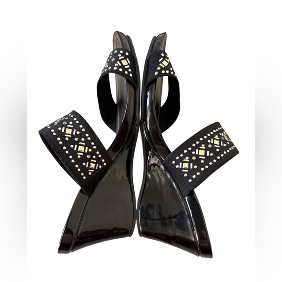 Impo Black Wedges with Rhinestone Details - Picture 9 of 10